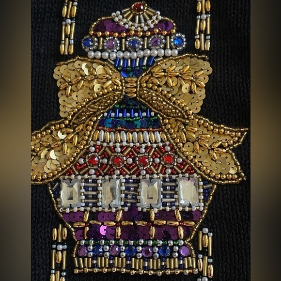 Vintage Marisa Christina Collection Sequin Sweater Cardigan Chic Festive - Picture 3 of 14